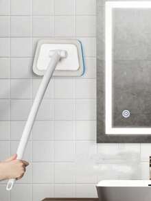 1pc(1 Handle+3 Replacement Sponges)Multi-Functional Long Handle Wall Brush - Detachable Bath Brush For Household Cleaning