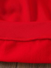 女童新款秋冬爱心印花休闲百搭保暖拉链卫衣 - 紅色 - 查看 12