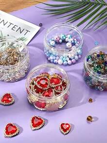 1/3Pcs Plastic Storage Bottles With Lids, Clear Plastic Jars Refillable Plastic Cosmetic Containers,Paint/Ointment/Mask Jars, Eye Cream/Face Cream Bottles, PET Wide-Mouth Transparent Sample Packaging Bottles, Cosmetic Refillable Containers With Screw On Lids For Kitchen Use Lotions & Beauty Products