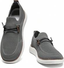 Mens Slip On Loafers Boat Shoes Non Slip Walking Shoes Running Shoes Fashion Sneakers For Men Comfort Lightweight Breathable Casual Office Shoes-20256688 - 深灰色 - 查看 7