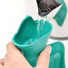 1pc橡胶注水热水袋防爆热水袋内衬冬季安全防烫毛绒保暖工具冬季热水袋注水暖手宝安全防烫怀旧暖水袋 - 彩色 - 查看 7