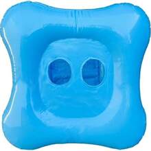 Boia Inflável Infantil com Cobertura Azul e Rosa para Bebê / Criança - Flutuador com Toldo UV, Assento Confortável, Piscina e Praia - Azul - Visão 3