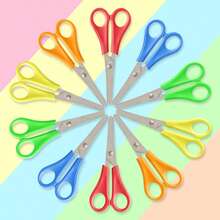 儿童手工剪刀尺子剪刻度小剪刀小学生剪纸剪刀圆头线头剪