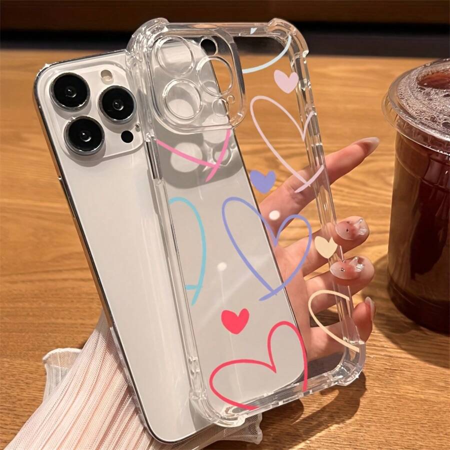 Funda de teléfono transparente adecuada para iPhone 17air/16e/15/14/13mini/12mini/11,X/XR/XSmax,Aplicable a  galaxia S25ULTRA/S25PLUS/S25FE/S25EDGE/S25/S24ULTRA/S24PLUS/S24FE/S24/S23ULTRA/S23PLUS/S23FE/S23/S22ULTRA/S22PLUS/S22/S21ULTRA/S21PLUS/S21FE/S21/S20ULTRA/S20PLUS/S20FE/S20/NOTE20ULTRA/NOTE20/NOTE10PLUS/NOTE10/M56/M53/M36/M33/M23/A73/A56/A55/A54/A53/A52/A51/A50/A36 /A35/A34/A33/A32/A31/A30/A26/A25/A24/A23/A22/A22/A21S/A20S/A17/A16/A15/A14/A13/A12/A11/A10S/A07/A06/A06/A05S/A05/A04E/A04/A03CORE/A03/A02S/A02, Agujero de Precisión Cuatro Esquinas Anticaída, Color Transparente Simple, Ligero y Tridimensional - transparente - Ver 1