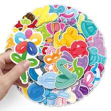 50pcs Cute Balloon Graffiti Stickers, Creative Personalized Stickers For Tablet, Diary Decoration Wall Decor Room Decor Wall Stickers Wall Sticker Home Decor