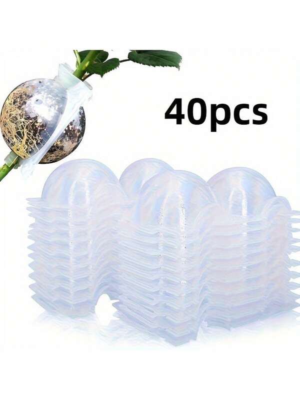 40pcs Reusable Plant Root Growth Boxes - High Pressure Propagation Balls For Rapid Plant Propagation And Air Layering, Damage-Free Plant Roots And Inoculation Equipment, Transparent Design For Easy Monitoring, Plant Propagation Accessories, Air Layering Balls, Durable Plastic Structure