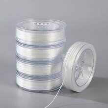 1pc Round Box 0.8mm 100m Elastic Beading Thread, Suitable For Pearls, Necklaces, Bracelets, Jewelry DIY - Multicolor - View 1