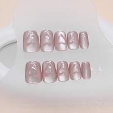 Press On False Nails - Heart & Cat's Eye - View 3
