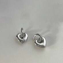 1 Paar modische herzförmige Edelstahl Ohrringe, elegantes Design für Frauen, für den Alltag