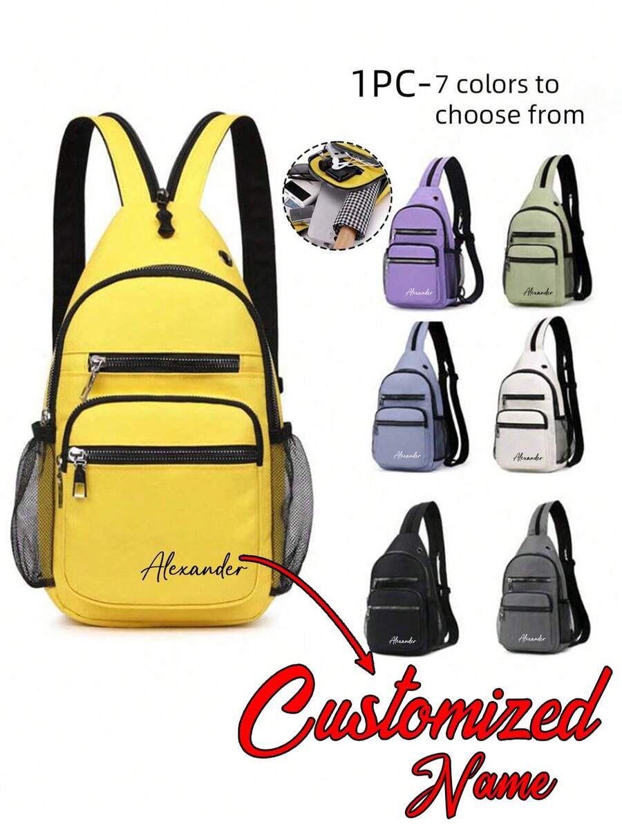 Customized New Waterproof And Versatile Chest Bag, Suitable For Outdoor Fashion And Sports, Crossbody Bag, Multifunctional, Suitable For Both Men And Women To Wear, Easy To Carry When Traveling, Multi Pocket Design, Simple And Fashionable Color Matching, Multiple Color Options, Large Capacity, Simple Casual Shoulder Bag, Give To Family And Friends, Birthday Gifts, Essential For Going Out