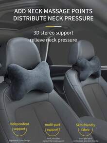 1pc Car Headrest, Car Neck Protection Pillow, Car Headrest, Cervical Pillow, Neck Cushion, Car Interior Supplies Car Pillow Car Seat Cushion