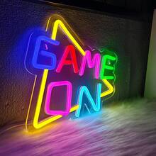 Papan Neon Zona Permainan, Papan Neon Permainan untuk Dekorasi Ruang Permainan - Papan Neon Permainan LED untuk Dekorasi Kamar Remaja Laki-laki, Dekorasi Dinding Gamer - Hadiah Gamer Terbaik untuk Anak Laki-laki, Anak-anak, Catu Daya USB Dapat Digunakan Kembali, Mudah Dipasang. - cahaya polikromatik - View 11
