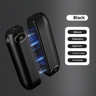 2 件装全身加热可充电暖手宝带 LED 屏幕电动便携式口袋热手暖手器圣诞节户外礼物