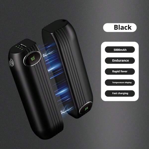 2 Packungen Vollkörper-Heizbare, wiederaufladbare Handwärmer mit LED-Anzeige, elektrische tragbare Taschenwärmer, Geschenke für Weihnachten, Outdoor