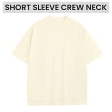 Men's Heavyweight 100% Cotton Oversized Drop Shoulder Fashion Tees (Size- S To 3XL) - Ivory - View 3