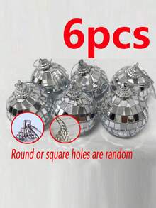 Boule de cristal de Noël, boule de plastique à effet disco, petit miroir réflecteur, pendentif miroir