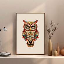 圣诞礼盒木质拼图不对称形状动物猫头鹰拼图生日礼物家居装饰个性化独特礼物家庭互动高难度游戏