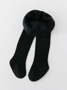 1pc Children's Fleece Tights, Autumn/Winter Baby Leggings, Girls Stirrup Stockings - Multicolor - View 26