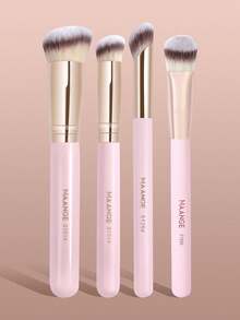 MAANGE 1支/2支/3支/4支/8支装便携式渐变化妆刷套装，包含粉底刷、腮红刷、散粉刷、修容刷、高光刷，旅行化妆工具，送给女性和女孩的礼物