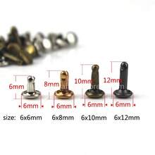 50/100sets 6mm 8mm Metal Double Cap Rivets Studs Round Rivet For Leather Craft Bag Belt Garments Hat Shoes Pet Collar Decor