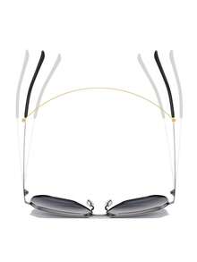 Plus Size Men's Fashionable Metal Fashion Glasses, Suitable For Outdoor Daily Driving