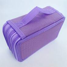 1 Stück großer schwarzer Federmäppchen, 72 Löcher, 4 Ebenen mit großer Kapazität, geeignet für Aquarellstifte, Marker, Pinsel, Gelstifte, Stationery Aufbewahrungsbox, Geschenk für Studenten zur Rückkehr in die Schule