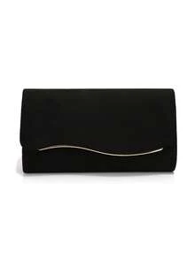 Bolsa de Embreagem Prateada com Design em V, Corrente Metálica, Lantejoulas Brilhantes, Bolsa de Festa para Noite, Envelope, Casamento, Casual, Bolsa Feminina, Jantar de Gala, Presente do Dia dos Namorados, Feriado do Amor, Encontro