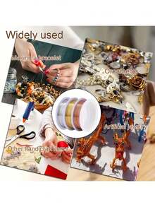 High Quality Stainless Steel Jewelry Wire, Non-Fading, Non-Rusting, Color-Fast, Durable, Suitable For Bracelet, Necklace DIY, Non-Fading Beading Thread, Jewelry Cord, Handmade Weaving Wire, Gold & Silver Color Metallic Wire