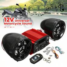 Universal Motorcycle Audio Remote Control Stereo 2 Speakers Universal Red Sound System SD USB MP3 Waterproof Motorcycle Radio - Red - View 1