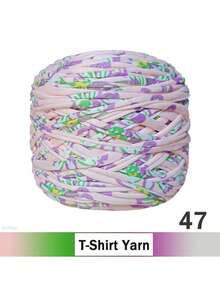 2/1 pieza Hilo de camiseta degradado, grande 300g/unidad - 2cm de ancho, hilo tejido de punto, suave y versátil para manualidades DIY, usado para ganchillo y tejido de bolsos, cojines, muñecas, mantas de almacenamiento, zapatillas, proyectos de ganchillo artesanal, disponible en múltiples colores, hilo multicolor, hilo de poliéster, hilo acrílico, hilo de ganchillo, hilo para manualidades, bolas de hilo vibrante, material de manualidades versátil, accesorios y suministros de tejido