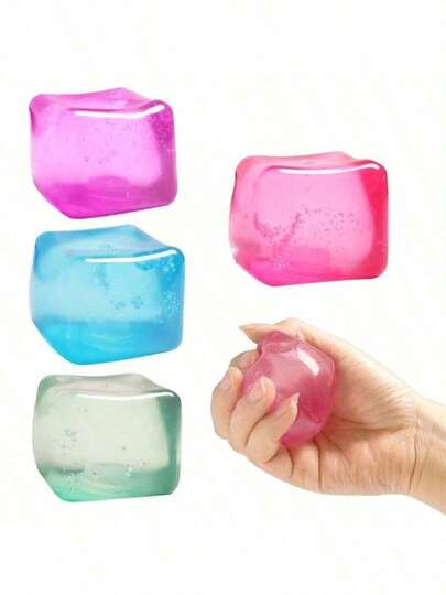 1/3/6pcs Slow Rebound Stress Relief Cube - Soft Stretchable Anxiety Relief Toy For Adults, ADD/ADHD Sensory Fidget Stretch Dough, Office, Home, Classroom (Random Color), Birthday Gift, Holiday Gift, Halloween Gift, Christmas Gift, Gift, Gift