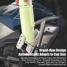 Soporte de Botella de Ciclismo Adaptativo Genérico, Soporte de Barra de Choque Ajustable para Manillar, Soporte de Botella de Agua para Motocicleta y Bicicleta, Sujeción Automática para Vasos de 2''-3'' de Diámetro (1PCS-Negro) - 2 piezas - Verde - Ver 9