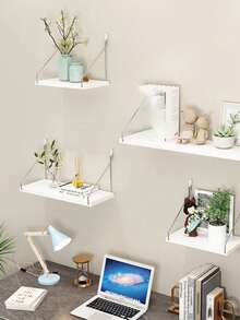 1 pieza Estantería flotante para pared para dormitorio|cocina|baño, estantería de madera rústica flotante montada en la pared con soportes invisibles para libros|almacenamiento|decoración