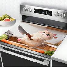 Tapis de protection de cuisinière, tapis de séchage d'ustensiles, tissu lavable antidérapant et résistant aux rayures, convient pour cuisinière à gaz, table de cuisson à induction, machine à laver, sèche-linge, dessus de table en verre, housse pour électroménager de cuisine, accessoire de vaisselle artistique, protection latérale de cuisinière