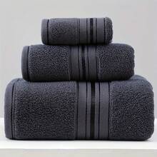 1pc Bath Towel/Hand Towel/Face Towel & 3pcs Set (Bath Towel + Hand Towel + Face Towel), Satin Thickened Absorbent Non-Shedding Bathroom Towels, Soft & Skin-Friendly For Face & Body Shower Towels For Beauty Salon, Hotel Sports,Home Essentials, Towel, Skin Care Bath Towel Sheet