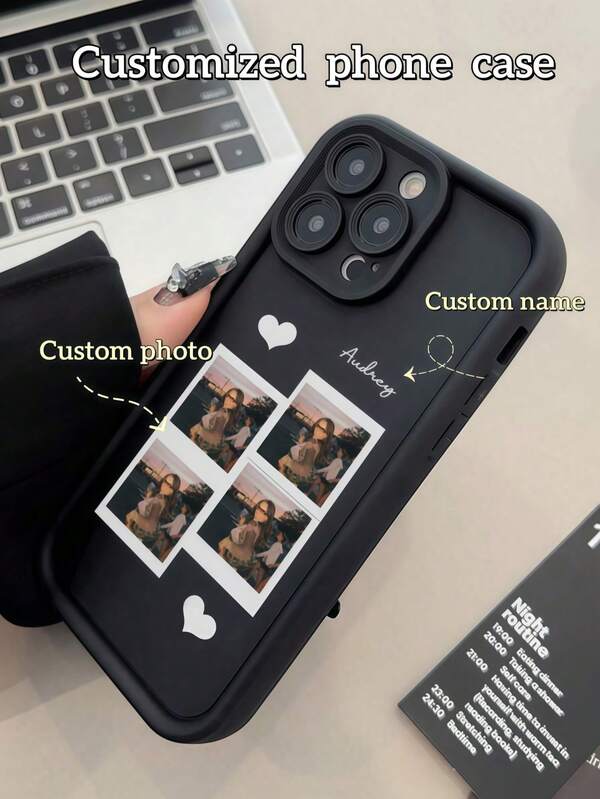 Customized Photo Phone Case With Personalized Design, Eternal And Fashionable. An Eternal Customized Phone Case. DIY Customized Phone Case. Personalized, Nameable Phone Case. Suitable As A Gift For Mother, Father, Couples, Partners Or Friends. Ideal For Valentine's Day, Mother's Day, Children's Day And Other Commemorative Days. Compatible With Various Phone Models Including Apple, OPPO, Transsion, Redmi, Etc.