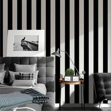 5M/9M Black And White Striped Wallpaper, Home Decor Peel And Stick Wallpaper For Cabinet, Table, Chair, Room Background Wall Paper Wall Stickers Wall Decor Room Decor Wallpaper Stickers Wall Bedroom Decor Kitchen Decor