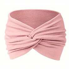 Bohemian Sports Headband, Ladies Wide Yoga Elastic Headband, Running Band, Sports Hair Accessories Headgear - 粉色 - 查看 9