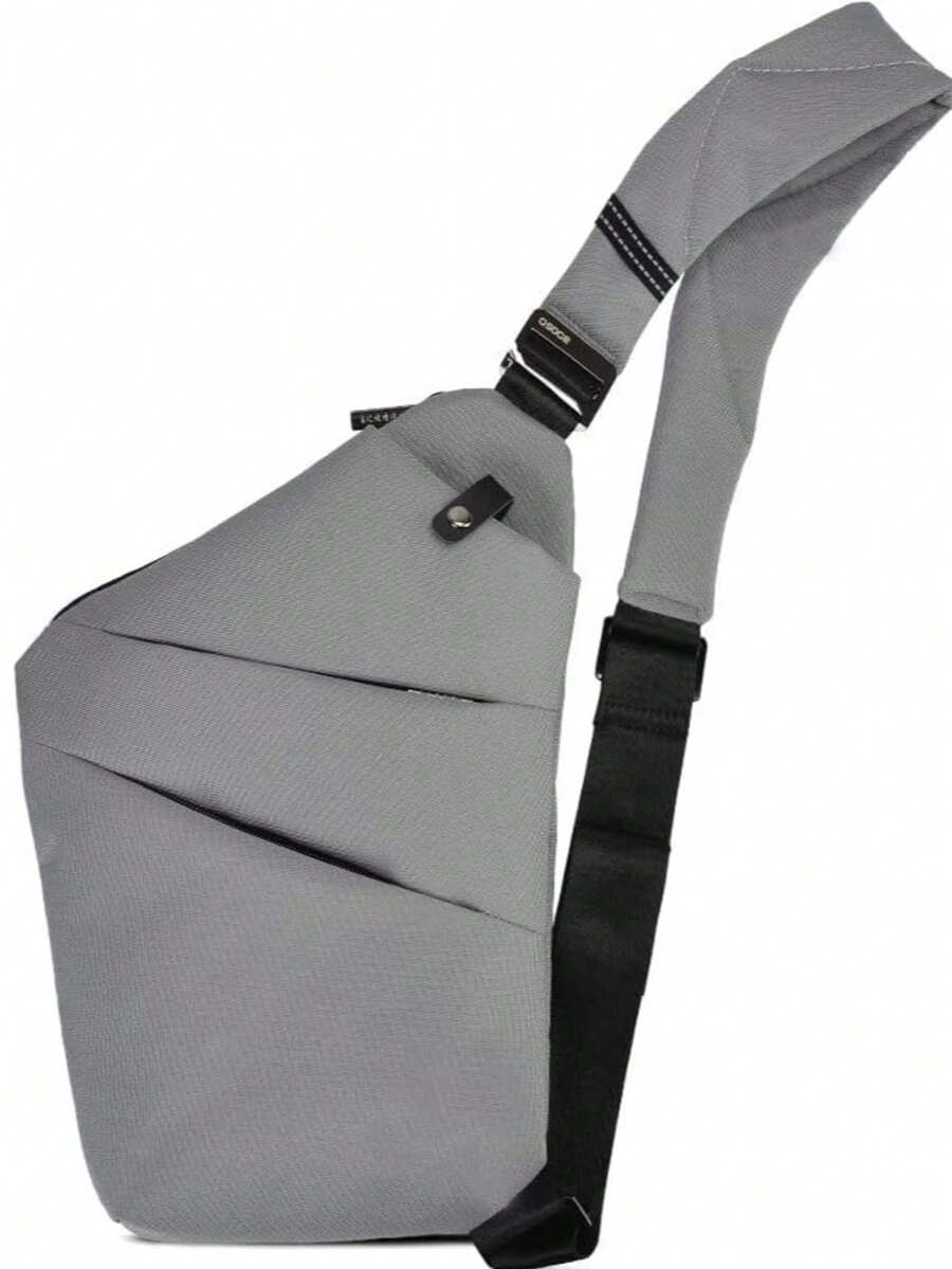 Bolso bandolera, mochila casual de día, mochila de hombro negra, ligera, antirrobo, para deportes al aire libre, viajes, senderismo, gris, mochilas bandolera