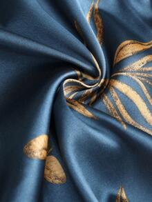 2pcs/Set Men's Floral Print Pajama Set, Long Sleeve Shirt & Long Pants, Loose Fit Sleepwear, Suitable For Spring, Summer, Autumn & Winter - Multicolor - View 7