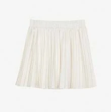 Skechers 新款女童雪紡百褶裙運動短裙 - 白色 - 查看 2