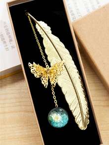 1pc Butterfly Bookmark,Bookmarks Gifts,Elegant Reading Accessories For Book Lovers,Students,Writers, Readers,Ideal Gift For Birthdays, Graduations, And General Gifting,Valentine's Day Gifts,Mother's Day,Teacher's Day,Birthday Gift For Students(Gift Box Not Included)