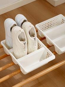 1pc Large Shoe Storage Box Storage Rack Storage Without Installation Shoe Cabinet Organization Storage Without Installation Shoe Rack Three-Layer Vertical Shoe Rack, Space-Saving Dust-Proof Slipper Storage Box, Multi-Purpose Plastic Shoe Rack, Shelf Basket