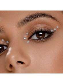 AVYRING 5 件装假唇环 假唇环 假穿孔 假鼻环 假脸环 假唇钉 假鼻钉 贴上假眉毛环 假眉环 假穿孔球 银色 金色 - 彩色 - 查看 2