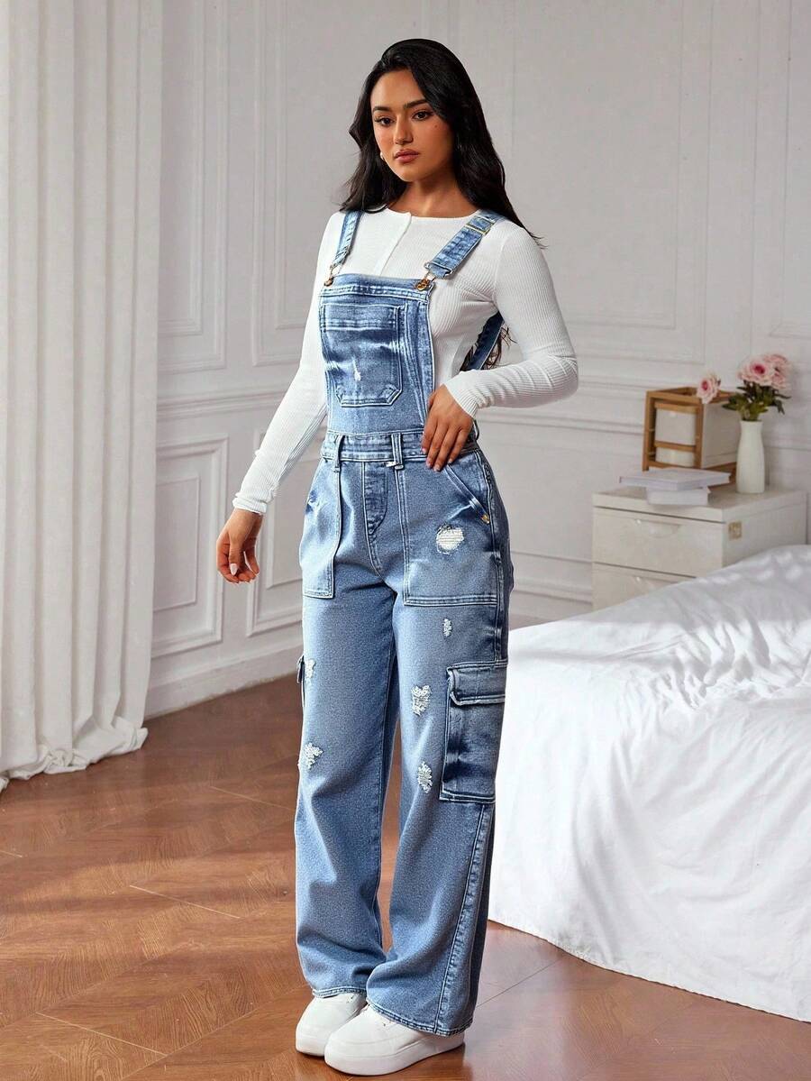 Women Denim Overalls & Jumpsuits - AZUL - View 1