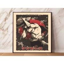 1 tấm áp phích in trên vải canvas HD One Piece Luffy làm quà tặng tuyệt vời nhất Zoro Hình ảnh anime cổ điển treo tường trang trí nhà theo phong cách retro, không có khung. - Nhiều màu - Xem 14
