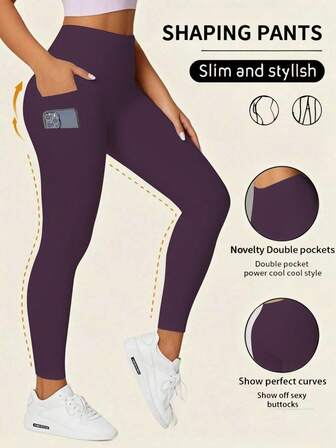 Women's Autumn High-Waisted Yoga Leggings With Phone Pocket - Stretchy Workout Pants For Joggers, Outdoor, Gym & Winter Daily Wear