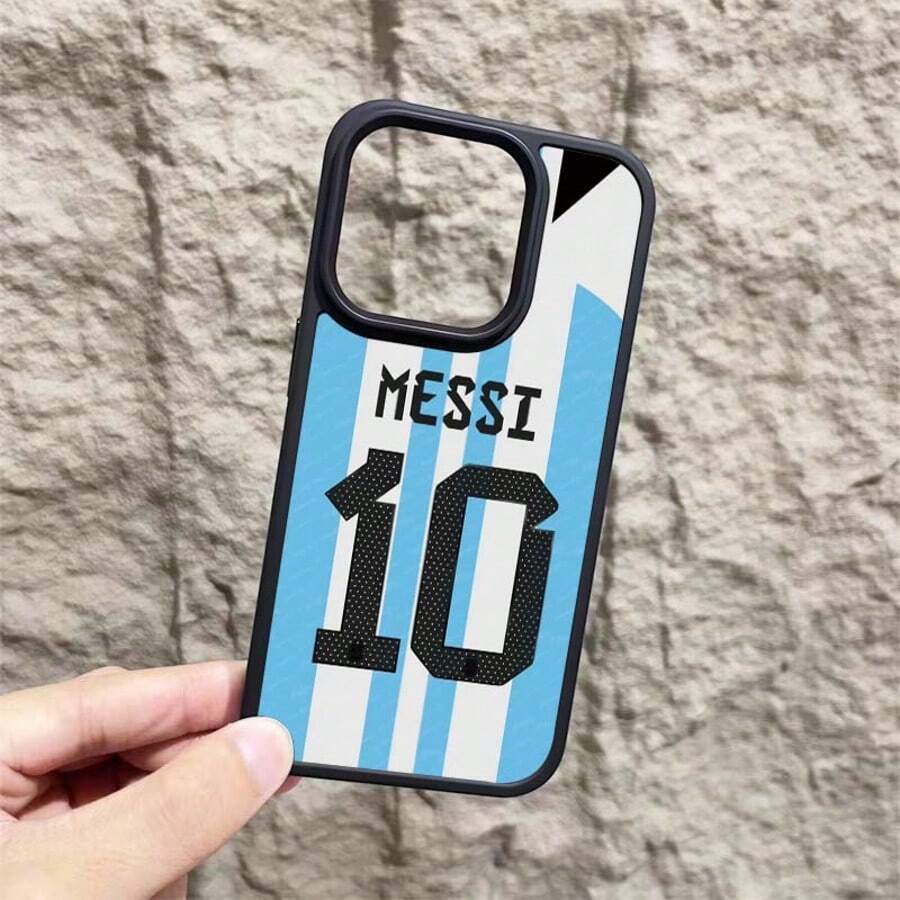 1 Football Player With Messi's Number 10 Letter | Magfase Magnetic TPU Frosted All Inclusive Durable Compatible With IPhone17/17pro/17promax/Air/16/16pro/16promax/16plus/15/15pro/15promax/15plus/14/14pro/14promax/14plus/13/13pro/13promax/12/12pro/12promax/11promax/11pro/11/X/Xs/Xsmax Protective Case - 黑色 - 查看 1