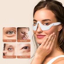 Eye Massager 3D Red Light Massager, Microcurrent Eye Face Led Red Light Beauty Device,Dark Circle LED Eye Beauty Device, Care And Beauty Device - Microcurrent Eye Massage Device, Red Light Beauty Device,4 Modes, Relieves Dark Circles, Eye Bags And Wrinkles
