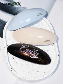 Koreanischer Klassischer Stil, handgefertigter Kristall-Strass Haarclip aus Azetatmaterial, vielseitiges modisches Haarteil für jede Jahreszeit, exquisites Geschenk